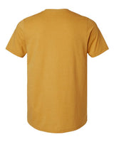 Pretreated Tultex 602CVC Unisex Combed CVC T-Shirt - Heather Mustard - Back