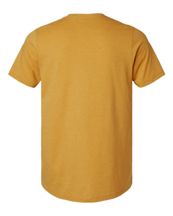 Pretreated Tultex 602CVC Unisex Combed CVC T-Shirt - Heather Mustard - Back
