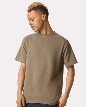 Pretreated American Apparel 1301GD Unisex Garment-Dyed Heavyweight Cotton Tee - Faded Brown