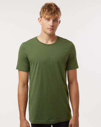 Pretreated Tultex 602 Combed Cotton T-Shirt - Olive Green