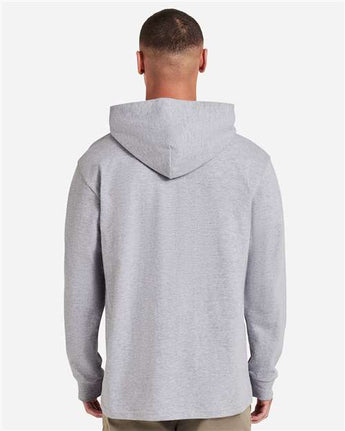 Pretreated Gildan 75500 Unisex Hammer Maxweight Hooded T-Shirt - Sport Grey - On Model - Back