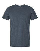 Pretreated Tultex 602CVC Unisex Combed CVC T-Shirt - Heather Navy Blue