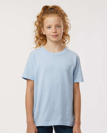 Pretreated Tultex 235 Youth Fine Jersey T-Shirt - Baby Blue