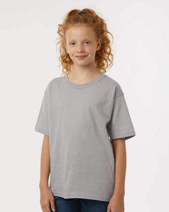 Pretreated M&O 4850 Youth Gold Soft Touch T-Shirt - Gravel