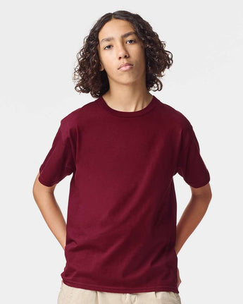 Pretreated American Apparel 2001Y Youth Fine Jersey Tee - Cranberry