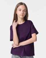 Pretreated American Apparel 2001Y Youth Fine Jersey Tee - Eggplant