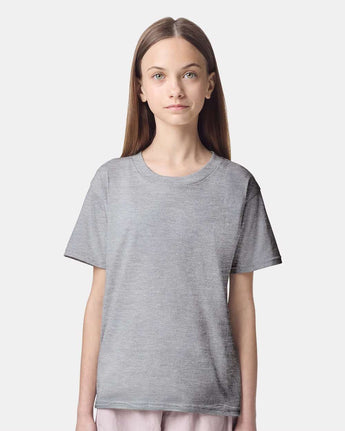 Pretreated American Apparel 2001Y Youth Fine Jersey Tee - Heather Grey