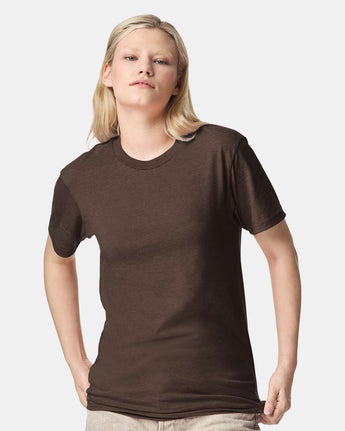 Pretreated American Apparel 2001CVC Unisex CVC Tee - Heather Brown