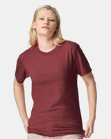 Pretreated American Apparel 2001CVC Unisex CVC Tee - Heather Burgundy