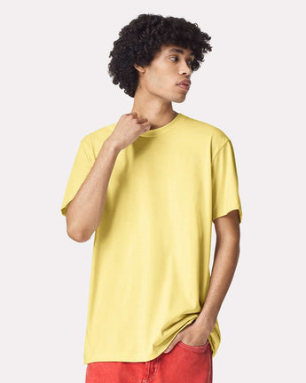 Pretreated American Apparel 2001CVC Unisex CVC Tee - Heather Panna Cotta