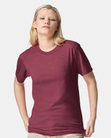 Pretreated American Apparel 2001CVC Unisex CVC Tee - Heather Cranberry