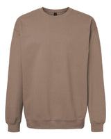 Pretreated Gildan SF000 Softstyle Midweight Crewneck Sweatshirt - Brown Savana