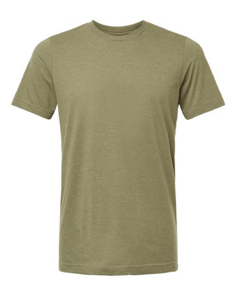 Pretreated Tultex 602CVC Unisex Combed CVC T-Shirt - Heather Olive Green