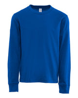 Pretreated Next Level 3311 Youth Cotton Long Sleeve Tee - Royal