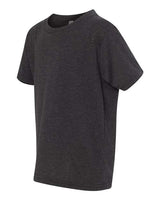 Pretreated Next Level 3312 Youth CVC Tee - Charcoal - Side