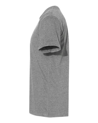 Pretreated Next Level 6410 Unisex Sueded Tee - Dark Heather Grey - Side