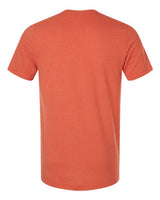 Pretreated Tultex 602CVC Unisex Combed CVC T-Shirt - Heather Orange - Back