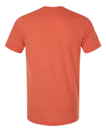 Pretreated Tultex 602CVC Unisex Combed CVC T-Shirt - Heather Orange - Back