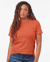 Pretreated Tultex 602CVC Unisex Combed CVC T-Shirt - Heather Orange - On Model