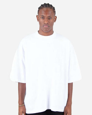 Pretreated Shaka Wear SHGDD Unisex Garment-Dyed Drop-Shoulder T-Shirt - White