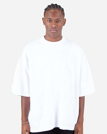 Pretreated Shaka Wear SHGDD Unisex Garment-Dyed Drop-Shoulder T-Shirt - White