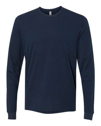 Pretreated Next Level 6411 Unisex Sueded Long Sleeve Tee - Midnight Navy