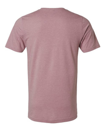 Pretreated Tultex 602CVC Unisex Combed CVC T-Shirt - Heather Orchid - Back
