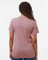 Pretreated Tultex 602CVC Unisex Combed CVC T-Shirt - Heather Orchid - On Model - Back