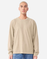 Pretreated BELLA+CANVAS 4851GD Unisex Heavyweight Garment-Dyed Long Sleeve Tee - Khaki