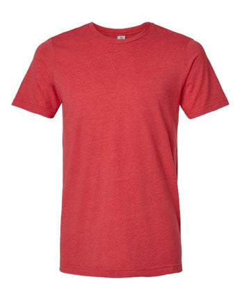 Pretreated Tultex 602CVC Unisex Combed CVC T-Shirt - Heather Red
