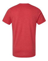 Pretreated Tultex 602CVC Unisex Combed CVC T-Shirt - Heather Red - Back