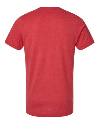 Pretreated Tultex 602CVC Unisex Combed CVC T-Shirt - Heather Red - Back