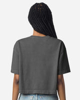Pretreated American Apparel 1302GD Women's Garment-Dyed Heavyweight Cropped Tee - Back