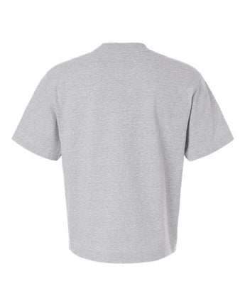 Pretreated American Apparel 13ML0 Unisex Heavyweight Cotton Boxy Tee - Heather Grey - Back