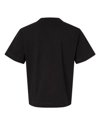 Pretreated American Apparel 13ML0 Unisex Heavyweight Cotton Boxy Tee - Black - Back