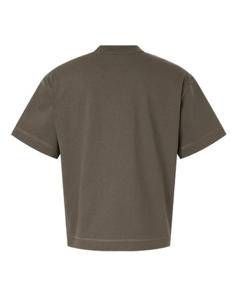 Pretreated American Apparel 13ML0 Unisex Heavyweight Cotton Boxy Tee - Mushroom - Back