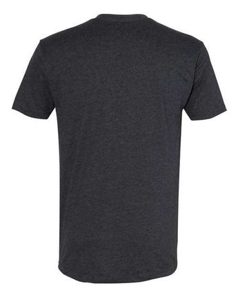 Pretreated Next Level 6410 Unisex Sueded Tee - Heather Charcoal - Back