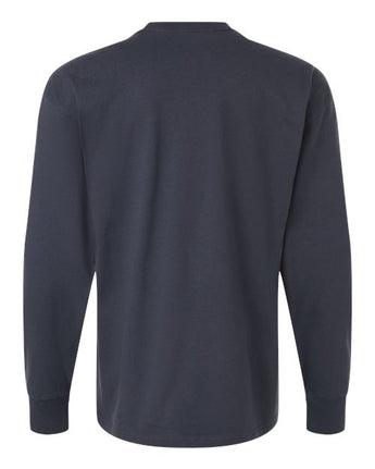 Pretreated Next Level 7211 Unisex Heavyweight Long Sleeve Tee - Harbor Blue - Back