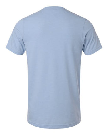 Pretreated Tultex 602CVC Unisex Combed CVC T-Shirt - Heather Sky Blue - Back