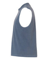 Pretreated American Apparel 207GD Unisex Heavyweight Cotton Garment-Dyed Boxy Muscle Tee - Faded Navy - Side