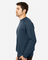 Pretreated econscious EC5200 Unisex Motion Crewneck Sweatshirt - Pacific - On Model - Side