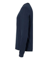 Pretreated Next Level 6411 Unisex Sueded Long Sleeve Tee - Midnight Navy - Side