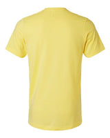 Pretreated Tultex 602CVC Unisex Combed CVC T-Shirt - Heather Yellow - Back