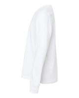Pretreated Next Level 3311 Youth Cotton Long Sleeve Tee - White - Side