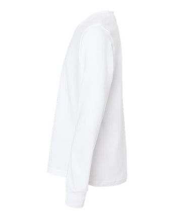 Pretreated Next Level 3311 Youth Cotton Long Sleeve Tee - White - Side