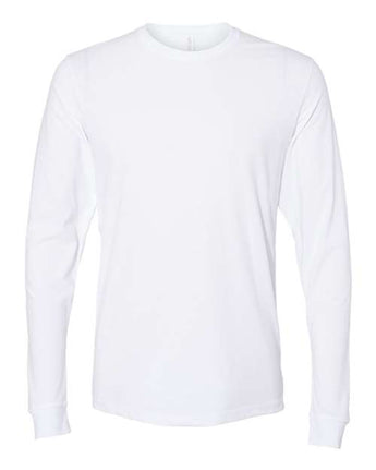 Pretreated Next Level 6411 Unisex Sueded Long Sleeve Tee - White