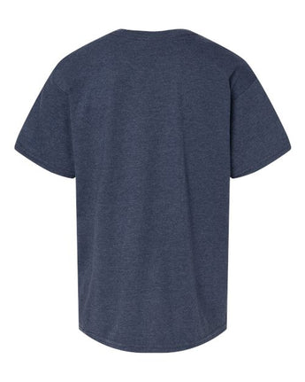 Pretreated Gildan 64000BCVC Softstyle CVC Youth T-Shirt - Navy Mist - Back