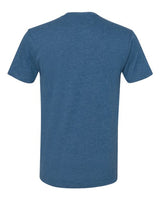 Pretreated Next Level 6410 Unisex Sueded Tee - Heather Cool Blue - Back
