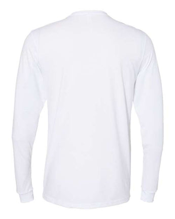 Pretreated Next Level 6411 Unisex Sueded Long Sleeve Tee - White - Back