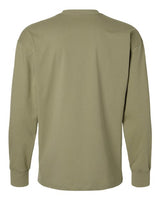 Pretreated Next Level 7211 Unisex Heavyweight Long Sleeve Tee - Light Olive - Back